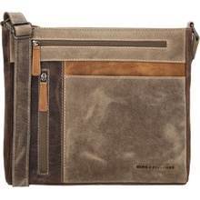 Hide & Stitches kožená kabelka cez rameno Himalaya hnedá