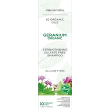 Via natural Posilující šampon na vlasy s bio geranium 250 ml