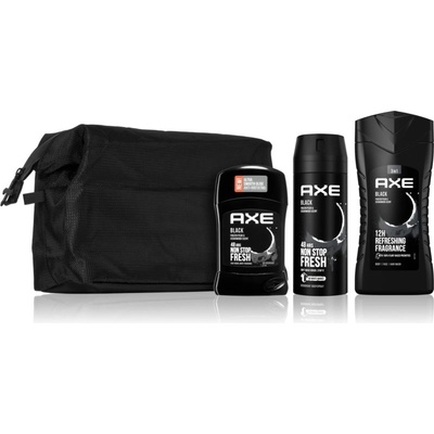 Axe Black deospray 150 ml + sprchový gel 250 ml + deostick 50 ml + kosmetická taška