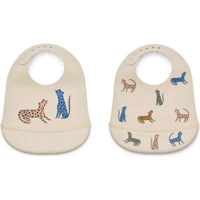 Liewood Tilda Silikonový bryndák 2 ks Leopard multi mix