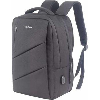 Canyon BPE-5, batoh pre 15,6´´ notebook, 22l, vodeodolný, 7 vreciek, USB-A nabíjací port, šedý CNS-BPE5GY1
