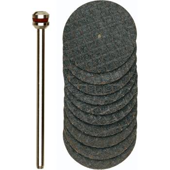 PROXXON Řezné vázané kotouče z oxidu hliníku 10ks/22mm + upínací stopka. 28808