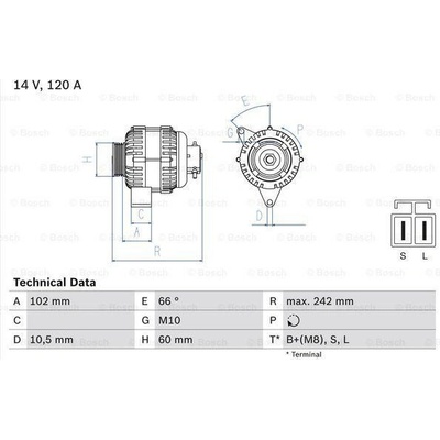 BOSCH Alternátor BO 0986049550 | Zboží Auto