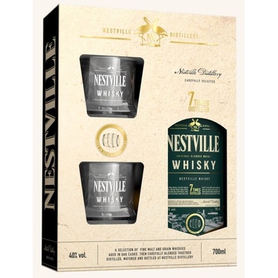 Nestville Whisky Blended 3y 40% 0,7 l (set)