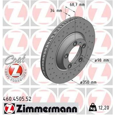 Brzdový kotúč ZIMMERMANN 460.4505.52