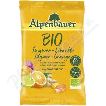 Alpenbauer Cukríky plnené BIO Zázvor, limeta a pomaranč 90 g