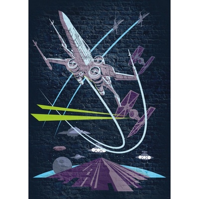 Komar Vliesová fototapeta Star Wars Classic Concrete X-Wing rozměry 200 x 280 cm