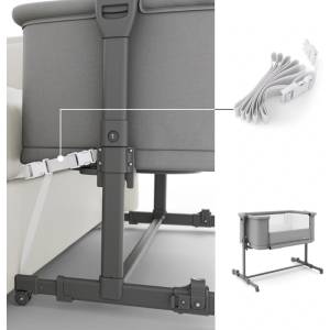 KinderKraft NESTEE GROW 2 бебешка кошара DARK GREY (KLNEEGR2DGR0000) - xmall