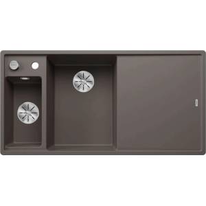 BLANCO Axia III 6 - Силгранитна мивка, 100x51 см, с контрол на оттичането и аксесоари, InFino, сива 527226 (527226) Мивка за вграждане