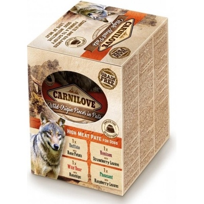 Carnilove Paté Multipack Buffalo Venison Wild Boar Pheasant 4 x 300 g – Zbozi.Blesk.cz