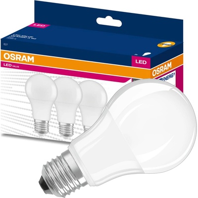 Osram 3PAK LED žiarovka E27 A60 8,5W 60W 806lm 3000K Warm 200° VALUE