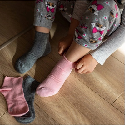 Detské bambusové ponožky GREY (sivá)