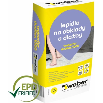 Weber for Flexibilní lepidlo C2TE S1 na obklady a dlažby duoflex 1000 25 kg