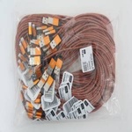 Omega cordyl fabric cable cable braided lightning to usb 2a polybag oem 1m orange [44040]