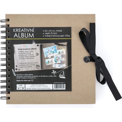 Kreativní album 20,5 x 20,5 cm HNĚDÁ