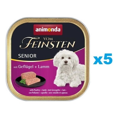 Animonda Vom Feinsten Senior Dog drůbež & jehně 5 x 150 g