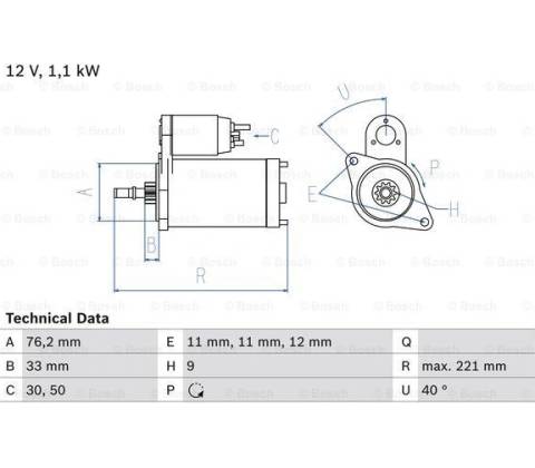 BOSCH Štartér 0986016290