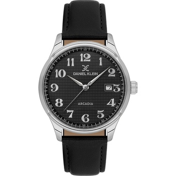 Daniel Klein DK. 6.14051-2 Мъжки часовник, Черен- Черен циферблат, Каишка от естествена кожа