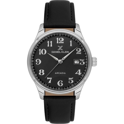 Daniel Klein DK. 6.14051-2 Мъжки часовник, Черен- Черен циферблат, Каишка от естествена кожа