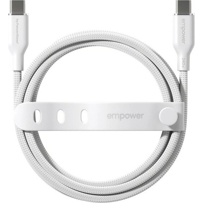 PanzerGlass EM52178 empower 60W opletený nabíjací USB-C na USB-C 1,2m bílý