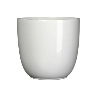 Mica КАШПА КЕРАМИЧНА КРЪГЛА tuska 13х13.5см БЯЛА (144684)