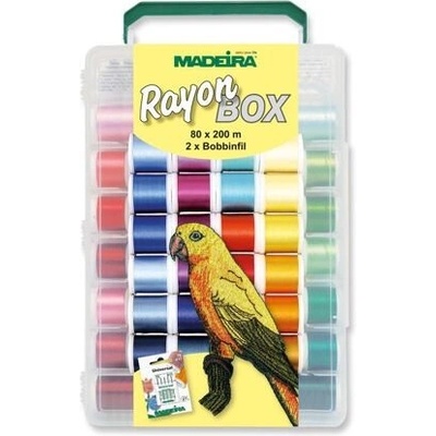 Vyšívací nitě Madeira Rayon box (80x200m)