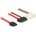 Delock кабел Slim SATA женски SATA 7 pin + 2 pin захранващ конектор мъжки 50 cm
