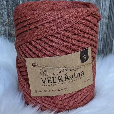 Velká vlna Špagát 3mm Terakota