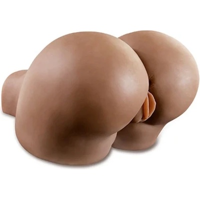 PureToyz Екстра голям реалистичен мастурбатор с 2 отвора Taste Me кафяв