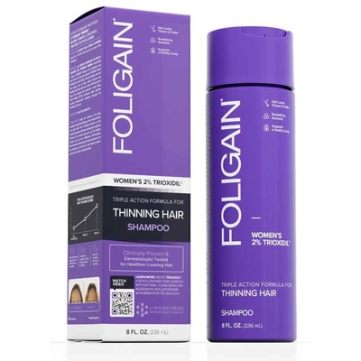 FOLIGAIN Triple Action Shampoo For Thinning Hair For Women With 2% Trioxidil 236 ml