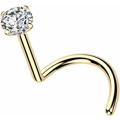 MARRE Luxusní piercing do nosu s Moissanit 0.11ct (3 mm), TITAN TM009-03