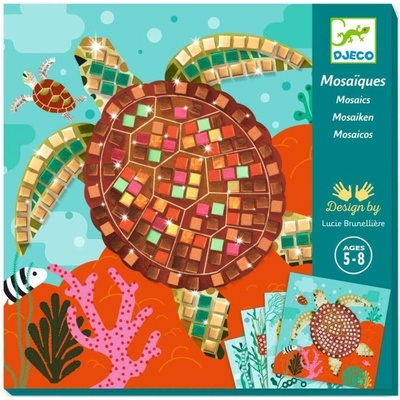 DJECO Игрален комплект Djeco - Мозайка, Карибски животни (DJ09427)