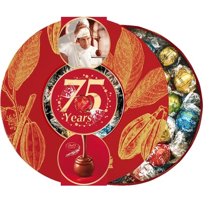 Lindt Lindor Vianočná dóza červená Teddy 750 g