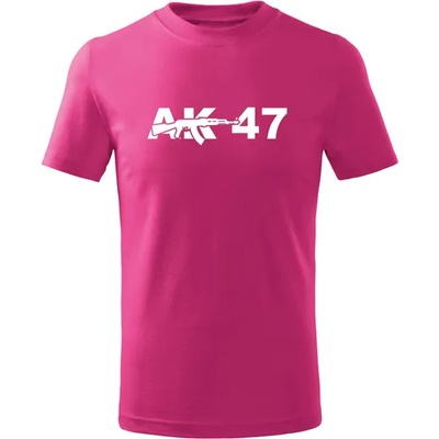 DRAGOWA детска тениска с къс ръкав ak47, розова (7102)