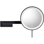 Zack Увеличително козметично огледалце x5 Linea с LED осветление стенно черно (40583)