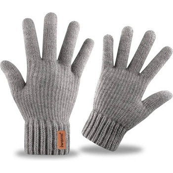 Плетени зимни ръкавици за тъч екрани - Iwarm Winter Braided Touch Gloves (сив) (ST0016)