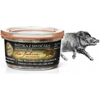 Via Delicia Paštika z divočáka na červeném víně bez lepku 130 g