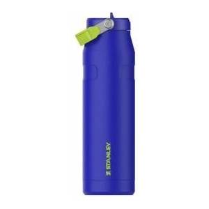 STANLEY 1913 Flip Straw Drinking Bottle with Straw 1.06L - Thermal Mug Cools for 17 Hours - Ice Cold for 4 Days - BPA Free - Leakproof - For Cup Holders - Dishwasher Safe - Cobalt Chartreuse - 100000117861