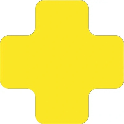 Samolepicí značení umístění palet WT-5110, tvar ''X'' – PVC, žlutá, 175×175×75 mm, balení 25 ks