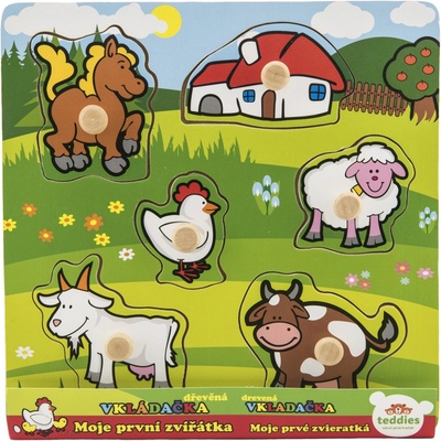 Teddies Vkládačka Moje první zvířátka 6 ks