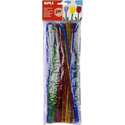 Plyšový drátek 30cm/50ks třpytivý mix