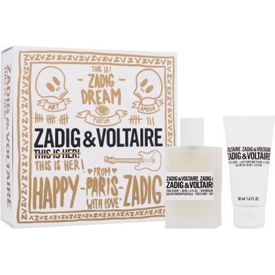 Zadig & Voltaire This is Her! подаръчен комплект: EDP 50 ml + лосион за тяло 50 ml за жени