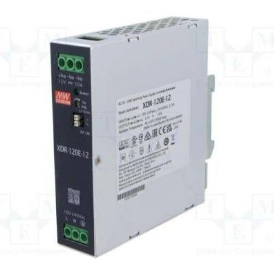 MEAN WELL XDR-120E-12 Napájecí zdroj: spínaný; na lištu DIN; 120W; 12VDC; 0÷10A; OUT: 1