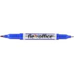 FlexOffice Алкохолен маркер, 0, 4/1, 0 мм, заострен, с два края, flexoffice "pm01", син fo-pm01blue (fo-pm01blue)