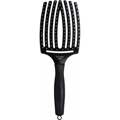 Olivia Garden Finger Brush kefa na vlasy masážna 8-radová stredná čierna