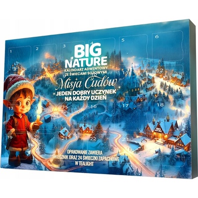 Big Nature Adventný kalendár so sójovými sviečkami „Misia Zázrakov“