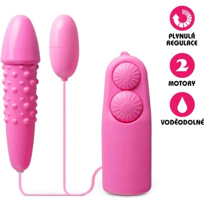 VšeNaSex.cz Vibrační vajíčko Classic Dual Jump Egg růžové