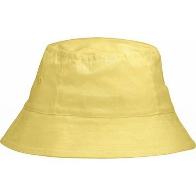 Neutral Klobouček Bucket z organické bavlny a větracími očky žlutá pastelová