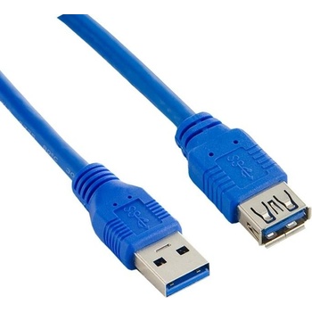4World 08952 USB 3.0 AM-AF 0.5m, modrý
