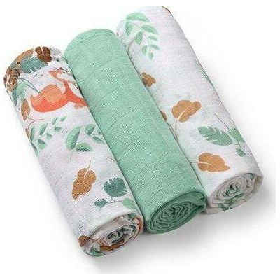 BABYONO 348/12 PIELUSZKI MUŚLINOWE 3SZT ZIELONE
